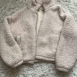 La Hearts Cream Sherpa Jacket